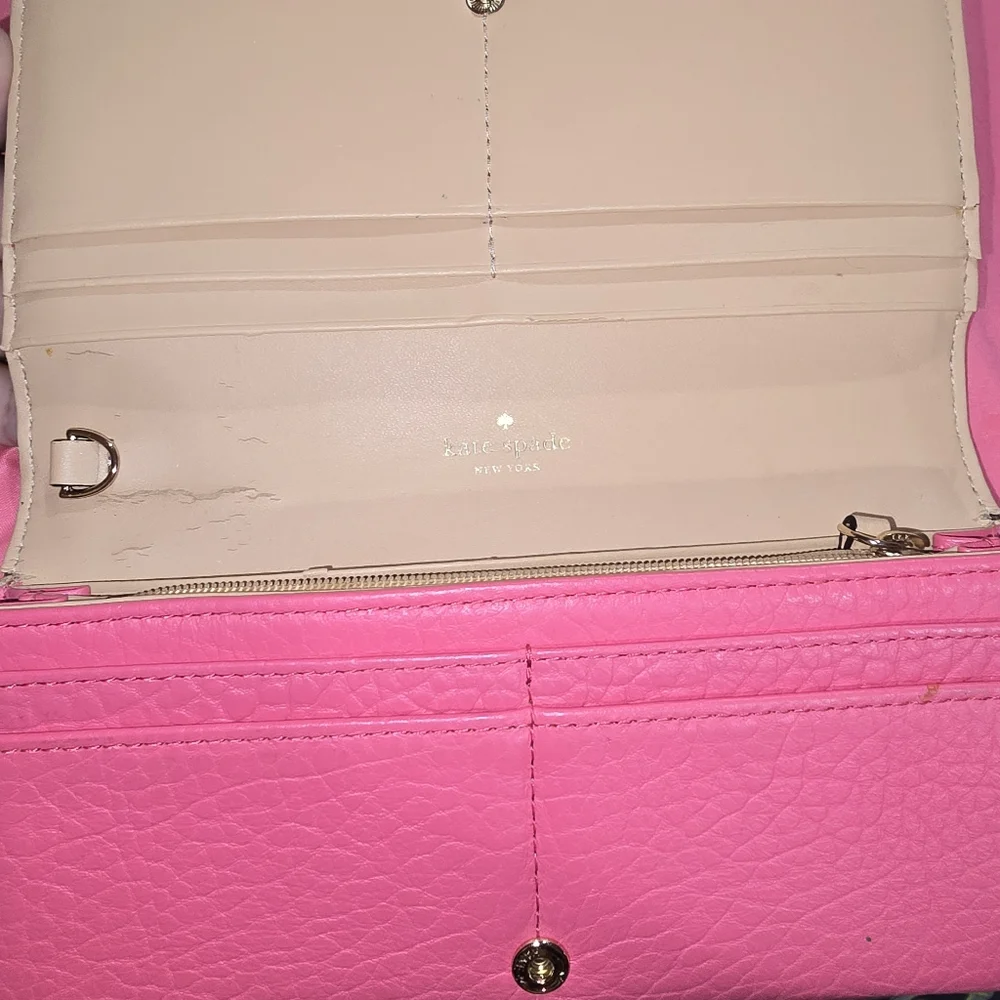 Kate Spade Pink Perri Lane Leather Women's Wallet - Picture 8 of 16